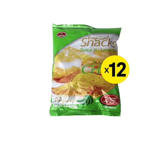Ades Plantain Chips Pack 12 Green Origin