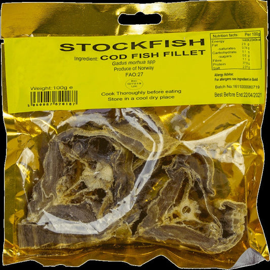 Ade Stockfish Cod Fish Fillet 100G