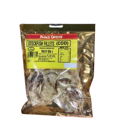 Papaâ€™s Choice Stockfish Fillets Cod 150G