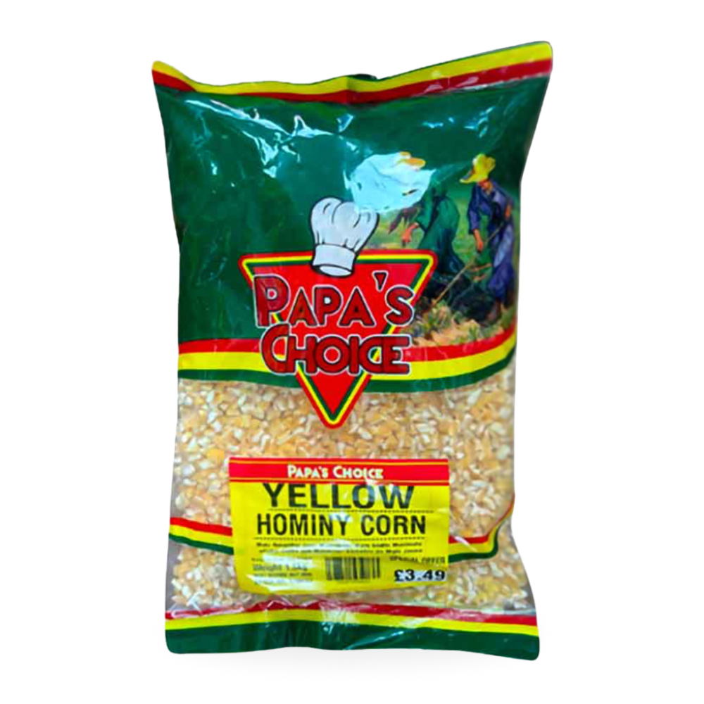 Papaâ€™s Choice Yellow Hominy Corn 1.5Kg