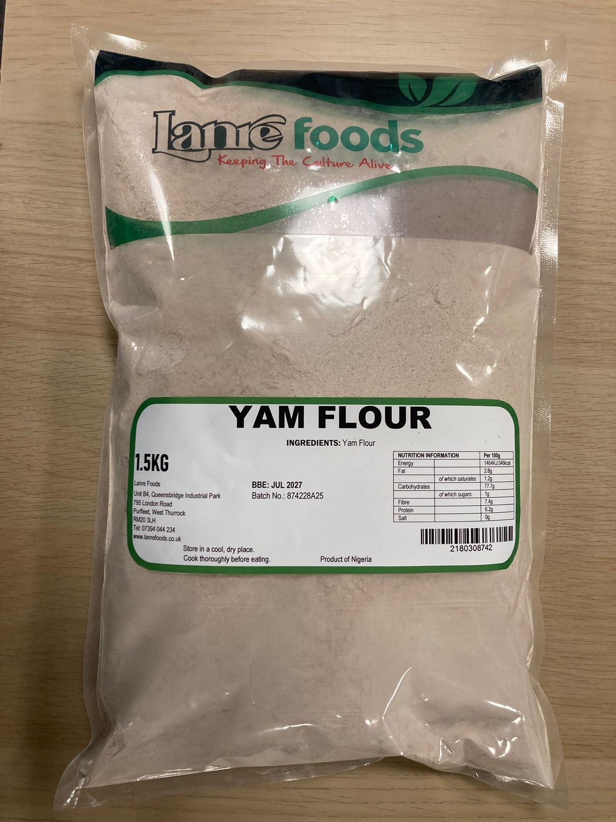 Lanre Foods Yam Flour 1.5Kg